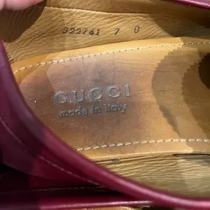 Gucci | Shoes | Gucci Driver Shoes In Burgundy Color Size 7  display picture 3